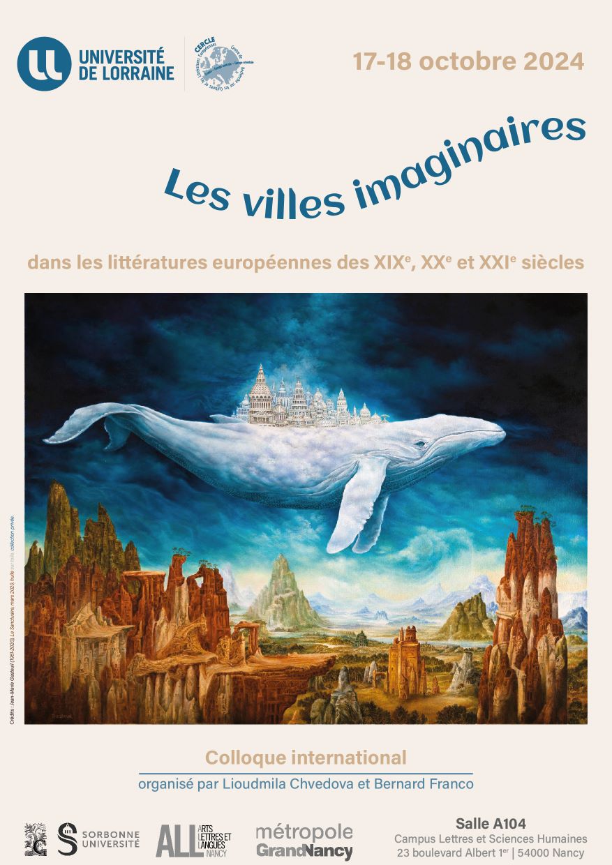 affiche du colloque sur les villes imaginaires